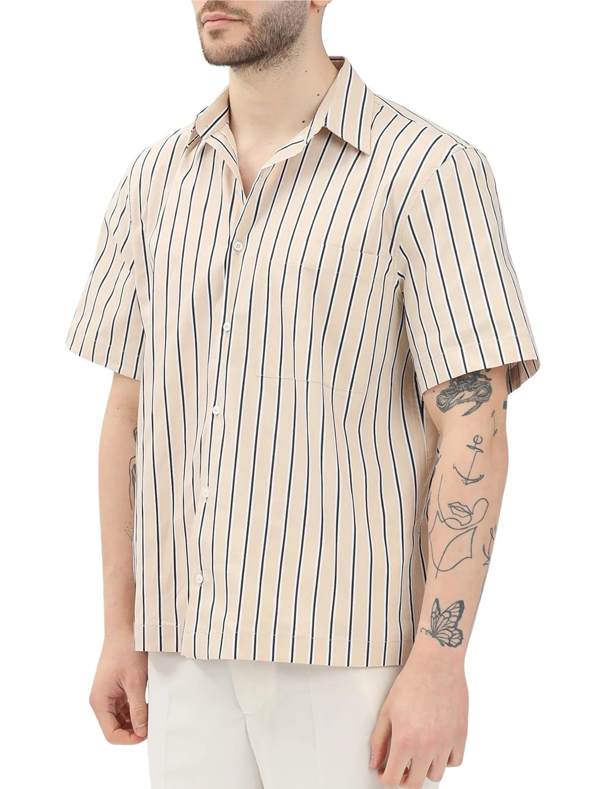 I M Brian Camicia Cotone Stretch - Beige