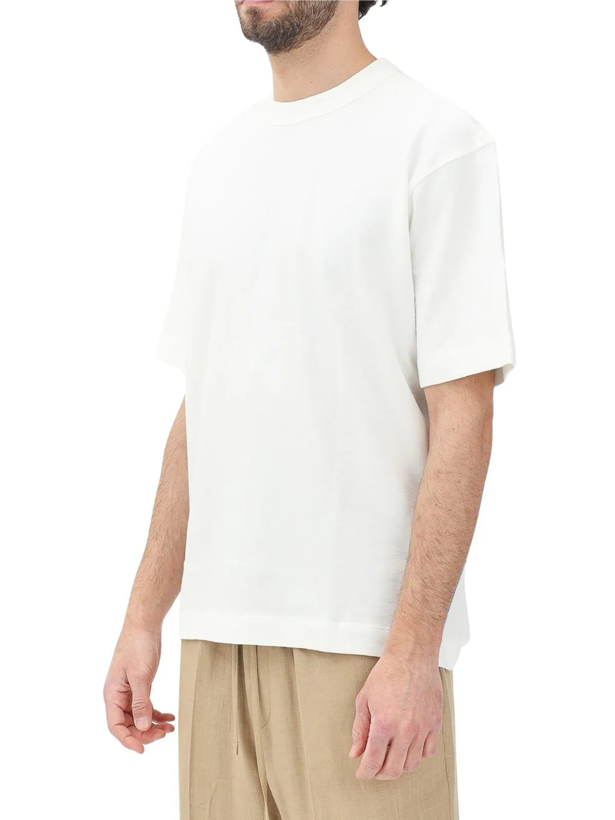 Selected Maglia Cotone Organico Girocollo - Bianco