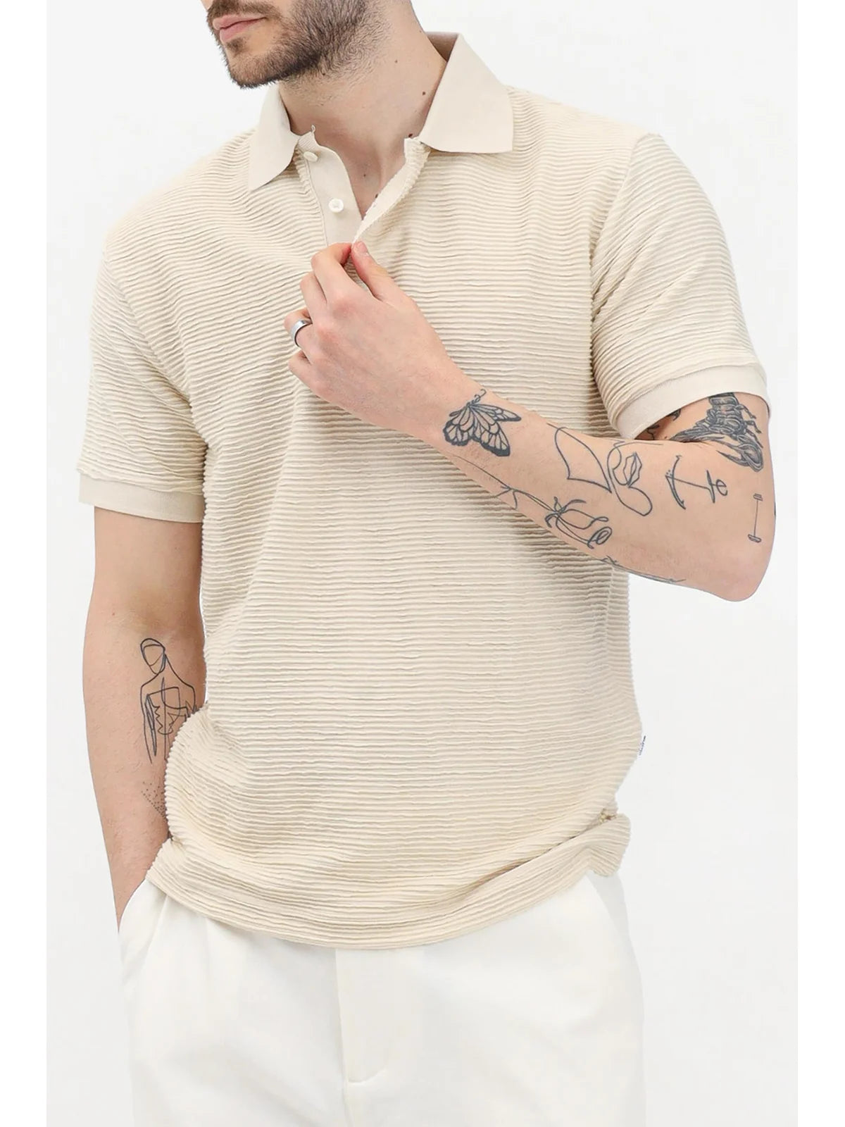 Selected Maglia Polo in Maglia - Beige