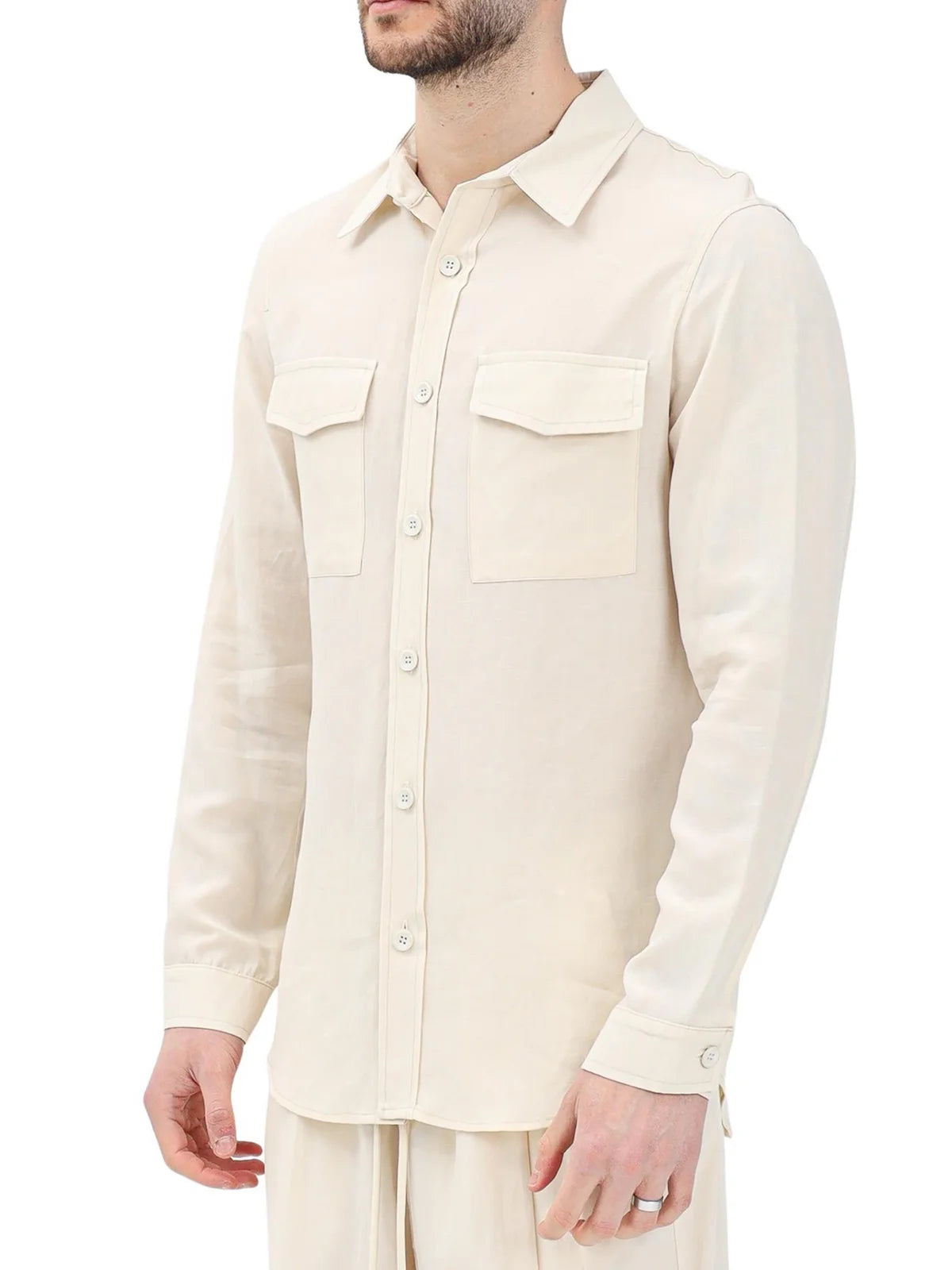 Yes London Camicia Tencel/Lino - Butter