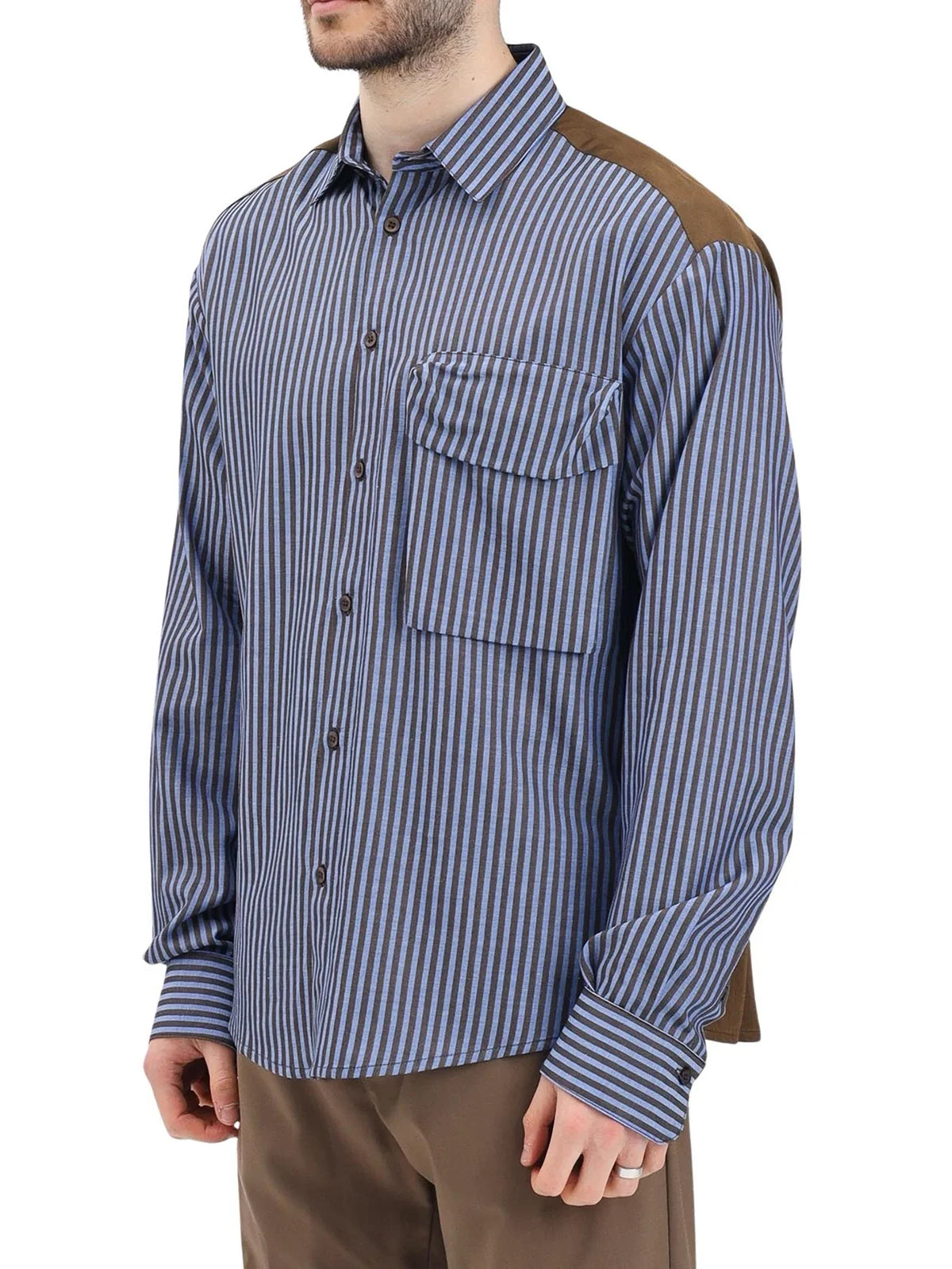 Yes London Camicia - Marrone/Celeste