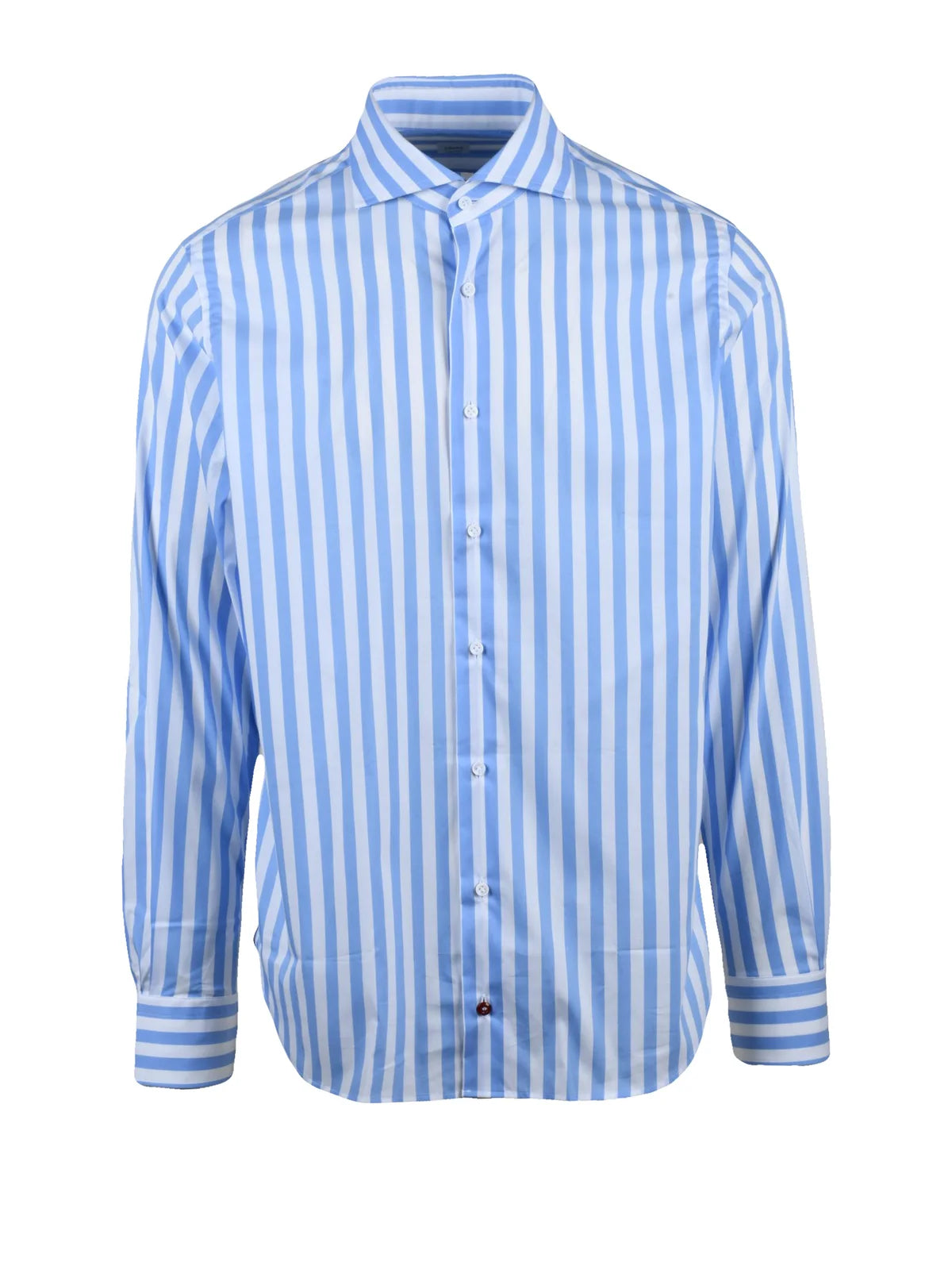 Carrel Stretch Cotton Shirt - White/Light Blue