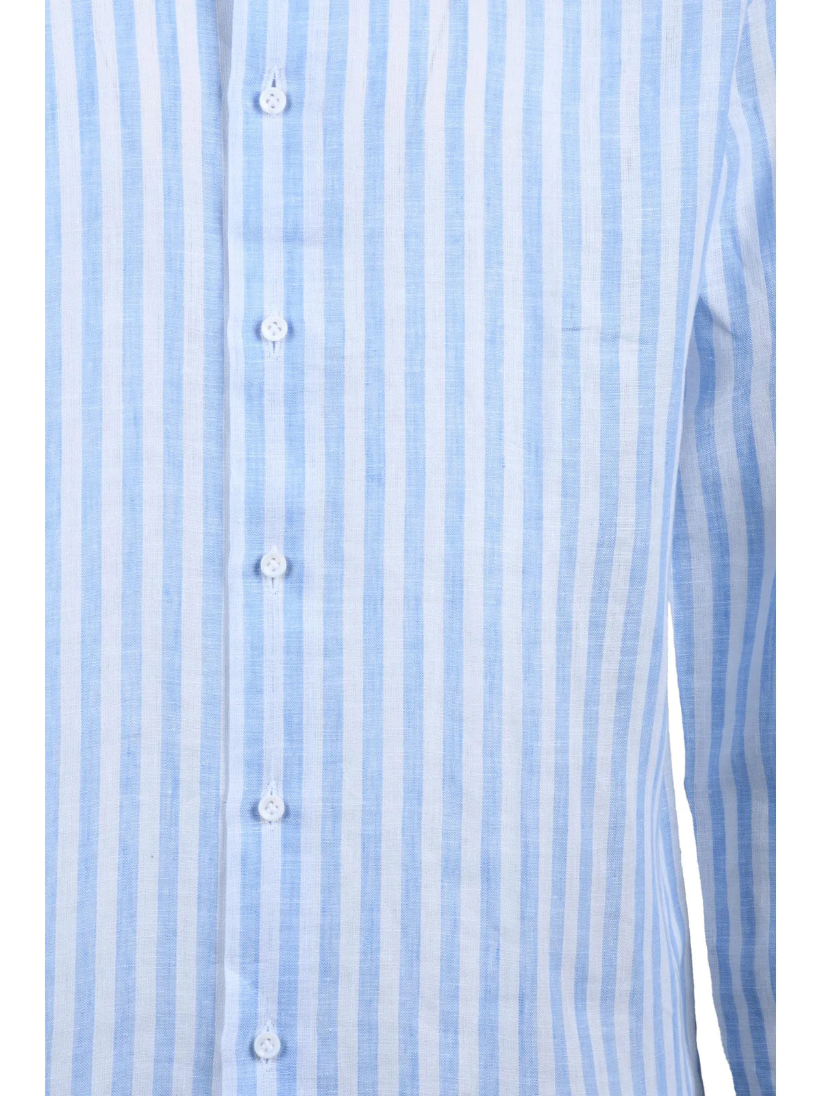 Carrel Camicia Lino - Bianco/Celeste