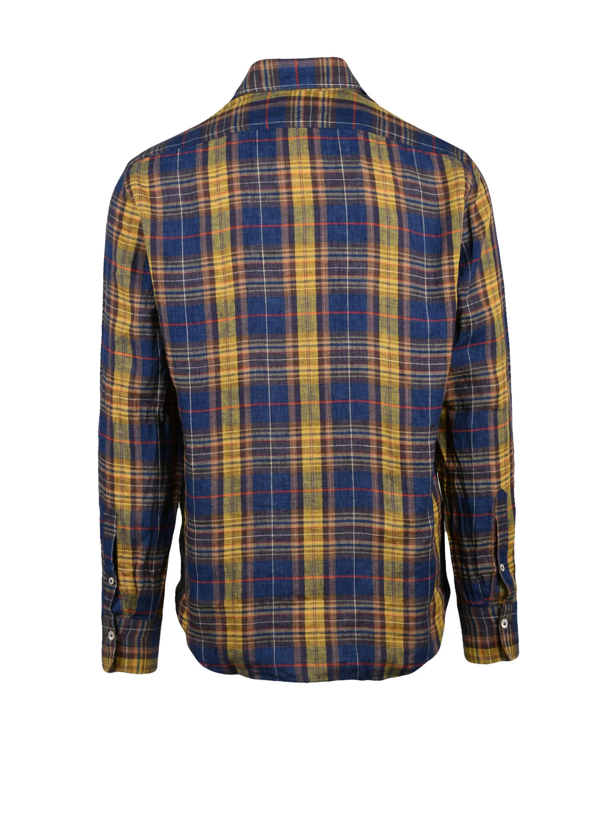 Alessandro Gherardi Camicia in Lino - Blu/Giallo