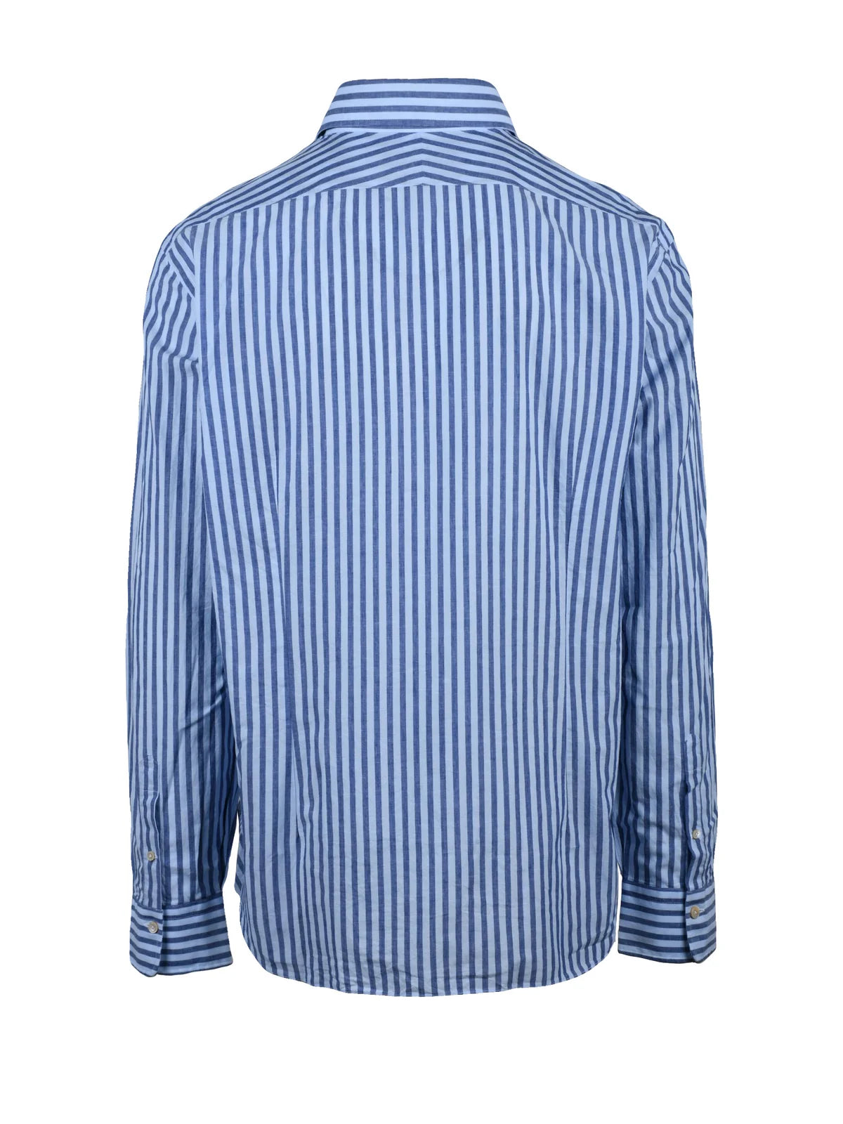 Alessandro Gherardi Camicia Cotone Lino - Blu/Celeste
