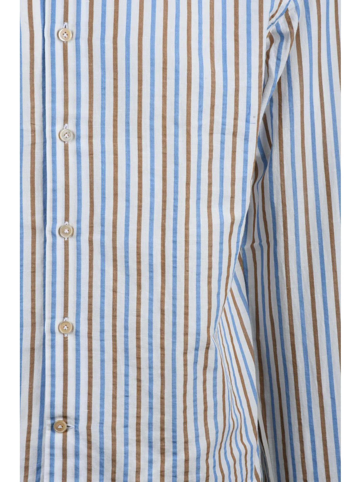 Alessandro Gherardi Camicia Cotone Lino - Beige/Azzurro