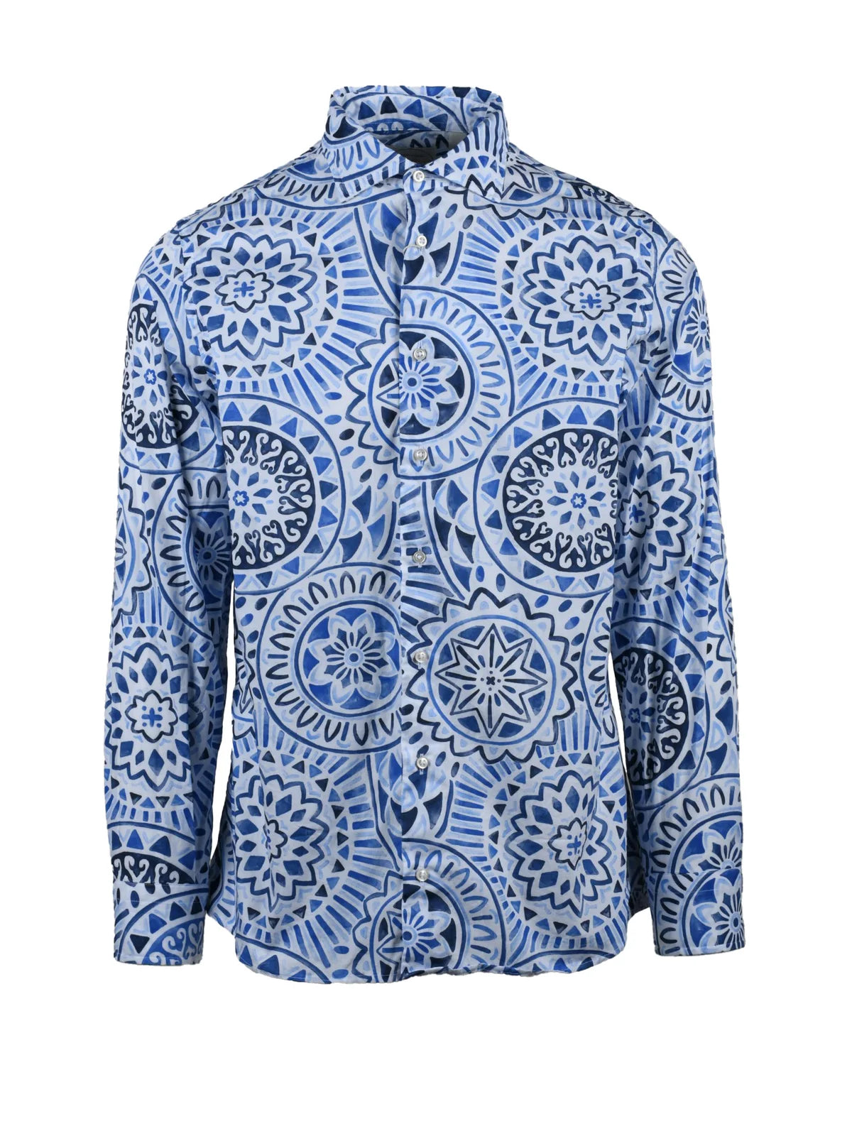 Altemflower Camicia Righe - White/Sky Blue