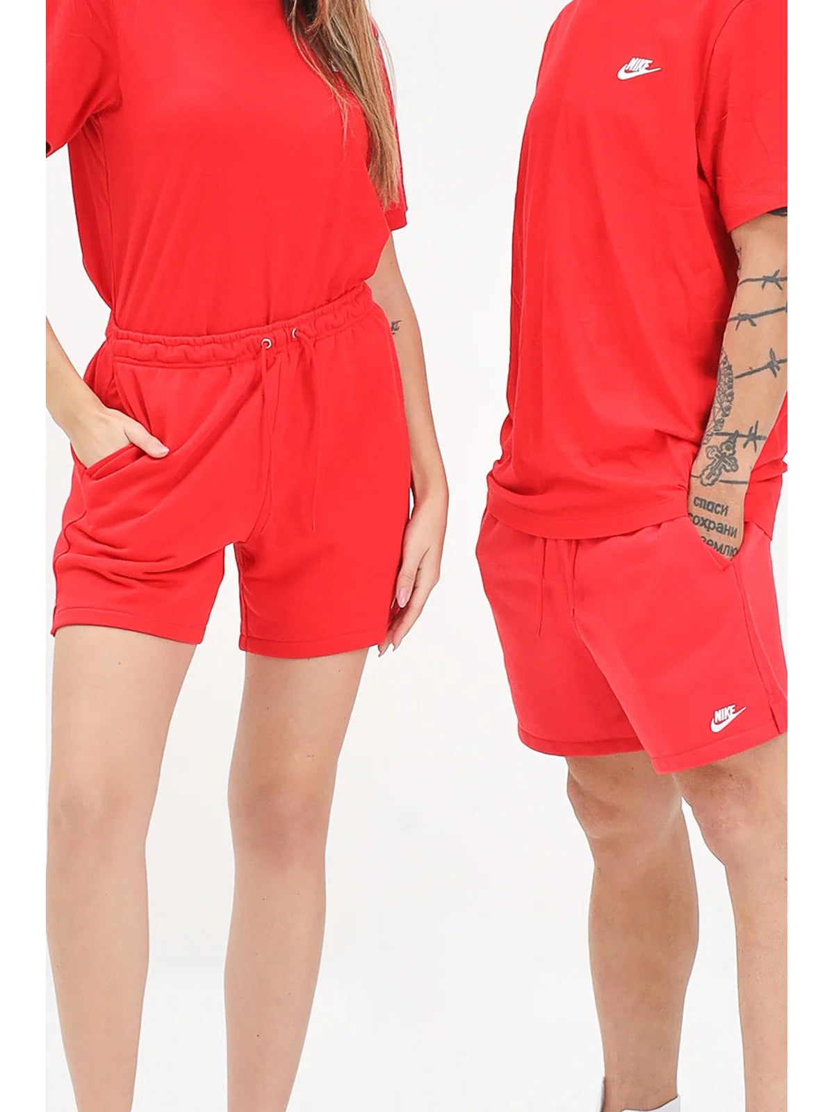 Nike Bermuda Cotone Poliestere - Rosso