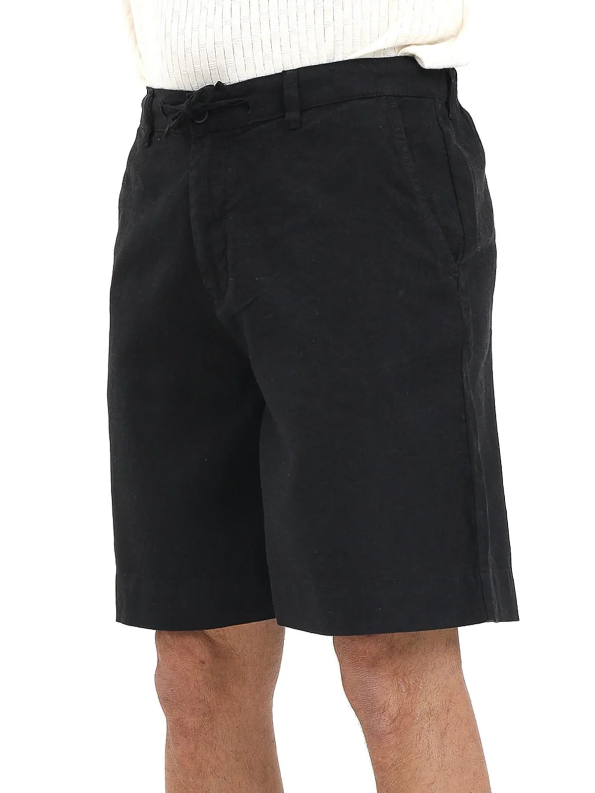 Selected Bermuda Lino Cotone - Nero