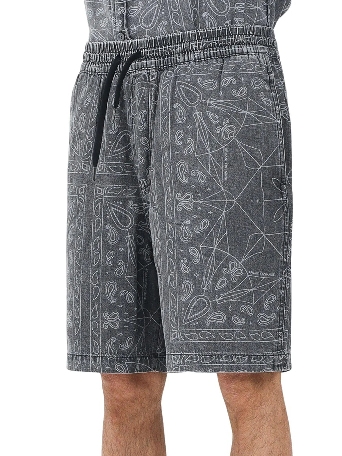 Armani Exchange Bermuda Cotone Lino - Grigio