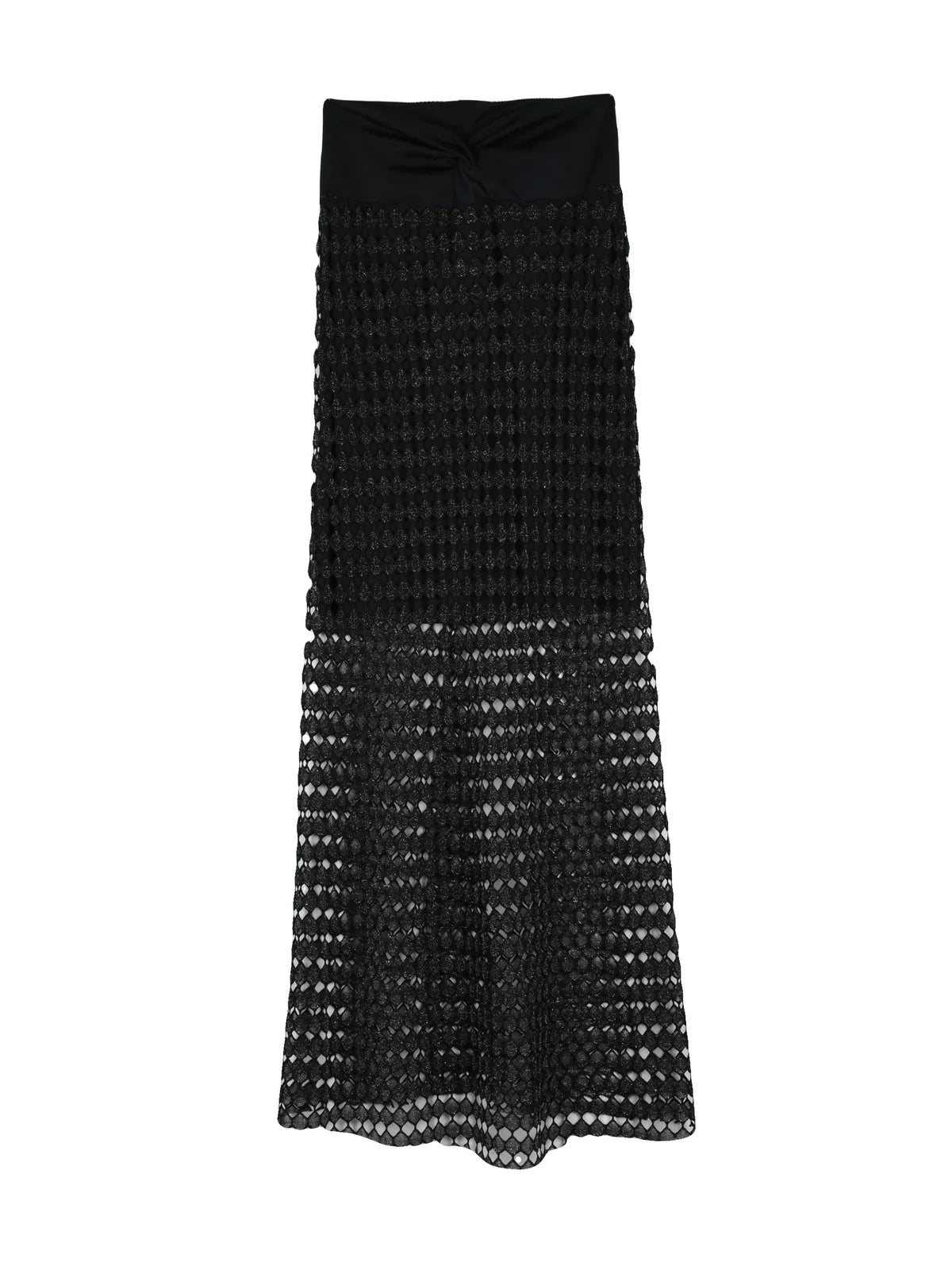 Cotazur Gonna Lunga Retata Lamé - Nero