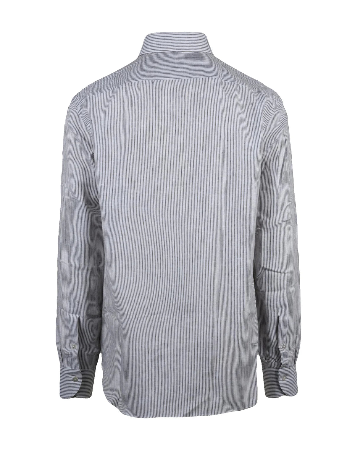 Borriello Camicia Cotone Lino - Bianco/Beige