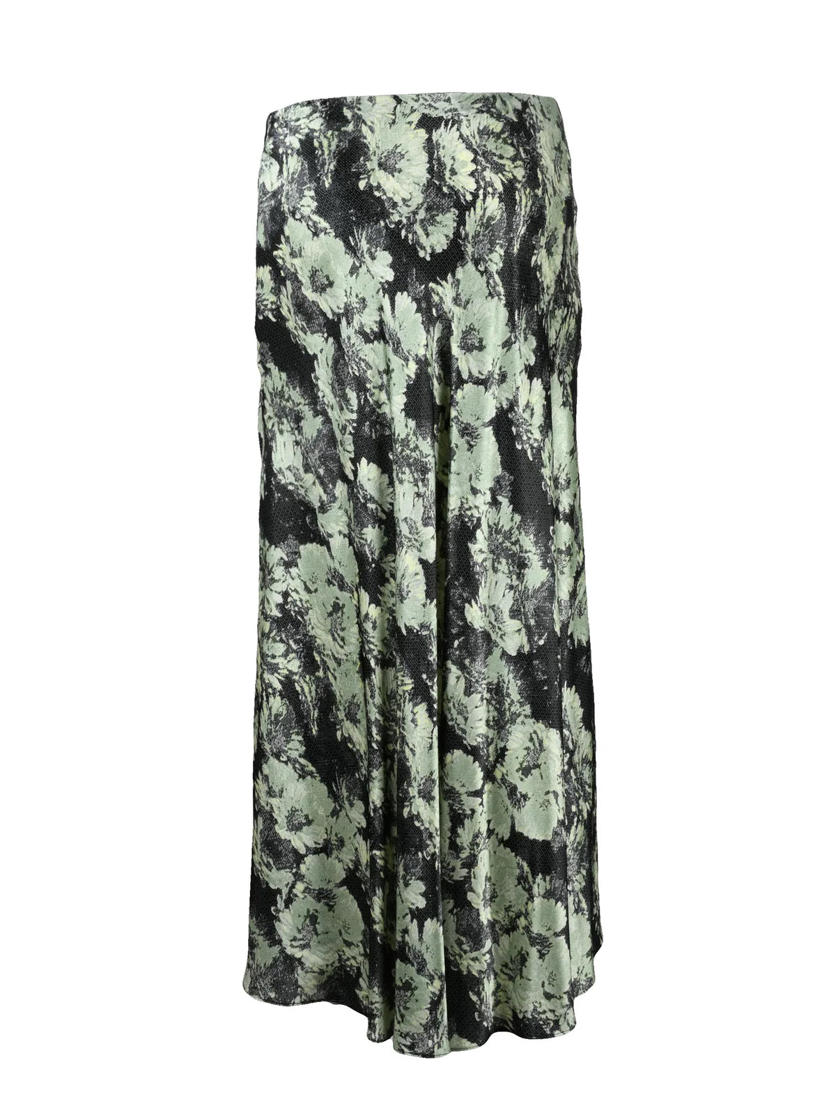 Tory Burch Gonna Lunga Satin Donna - Green/Black