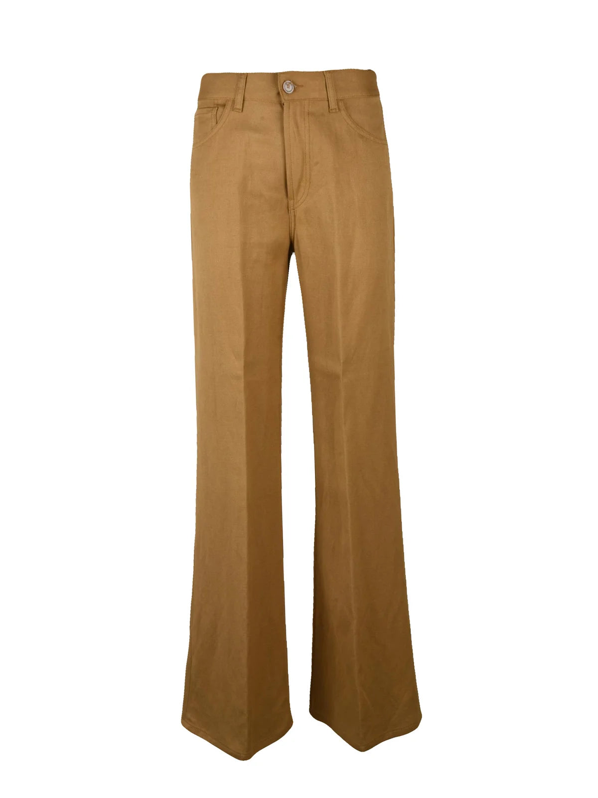 Dondup Pantalone Amber Gamba Larga Marrone