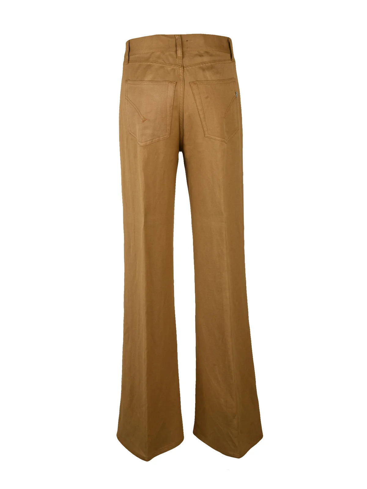 Dondup Pantalone Amber Gamba Larga Marrone