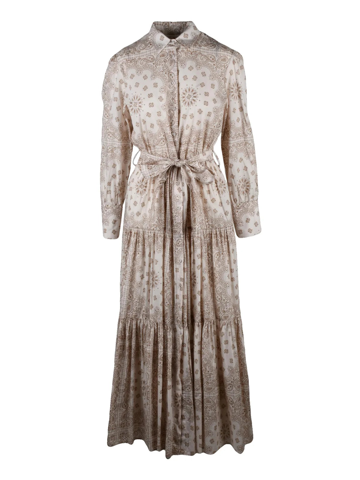 Mc2 Saint Barth Abito Chemisiere Beige Cotone