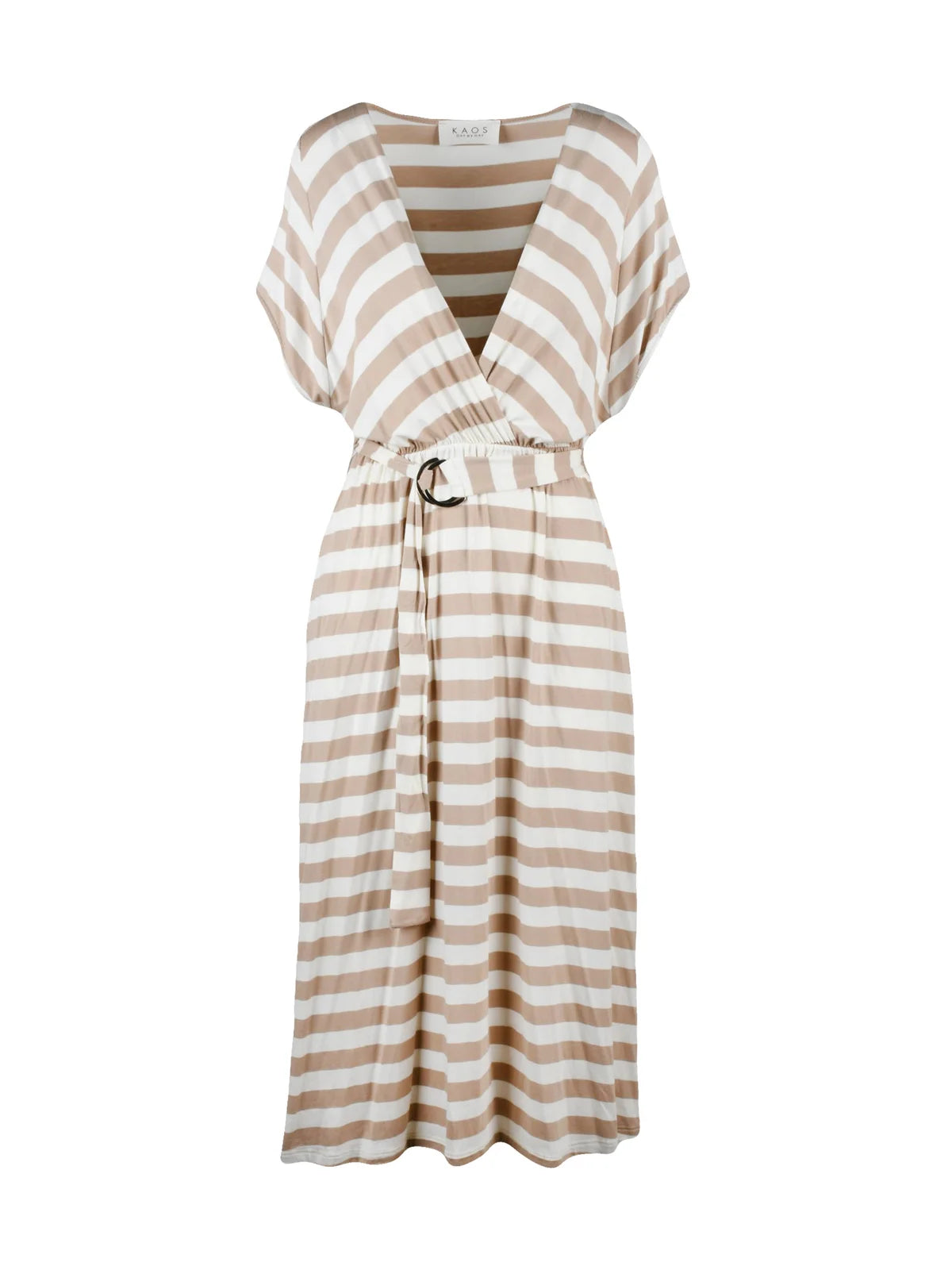 Kaos Day By Day Abito Longuette Bianco/Beige Jersey Stretch