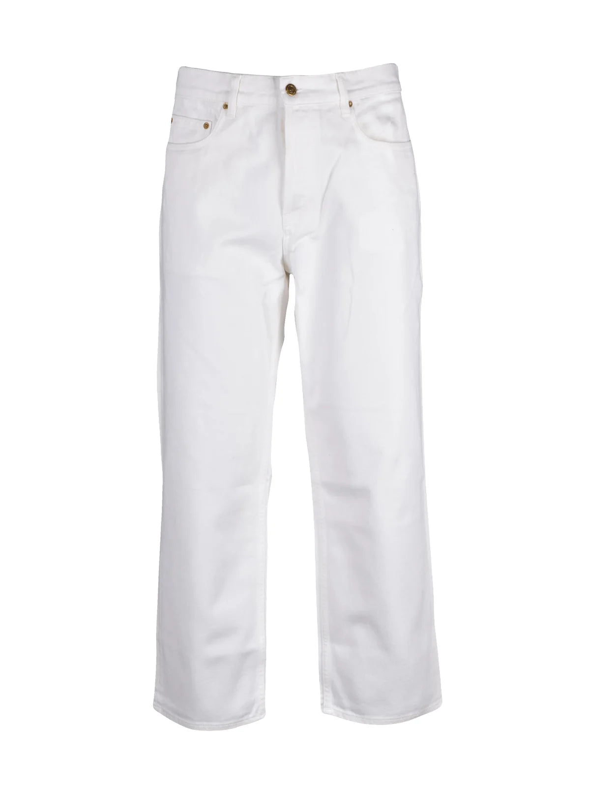 Golden Goose Loose Skate Jeans White Cotton