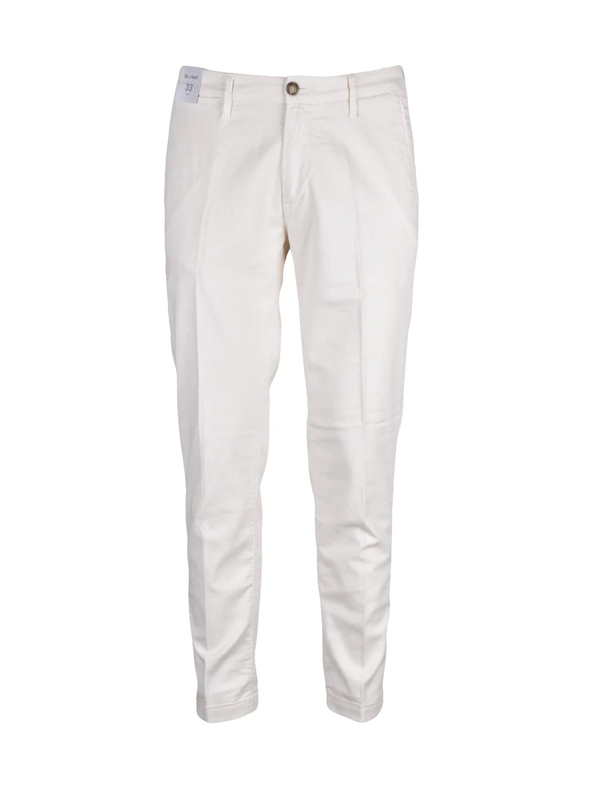 Re-hash Pantalone Lino Cotone Stretch - Bianco