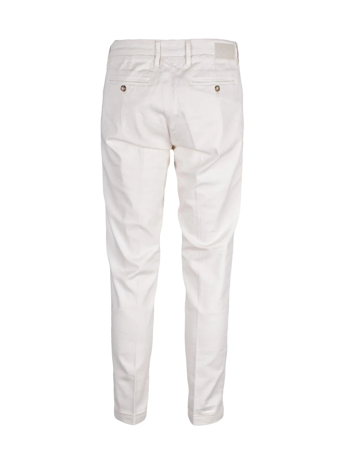 Re-hash Pantalone Lino Cotone Stretch - Bianco