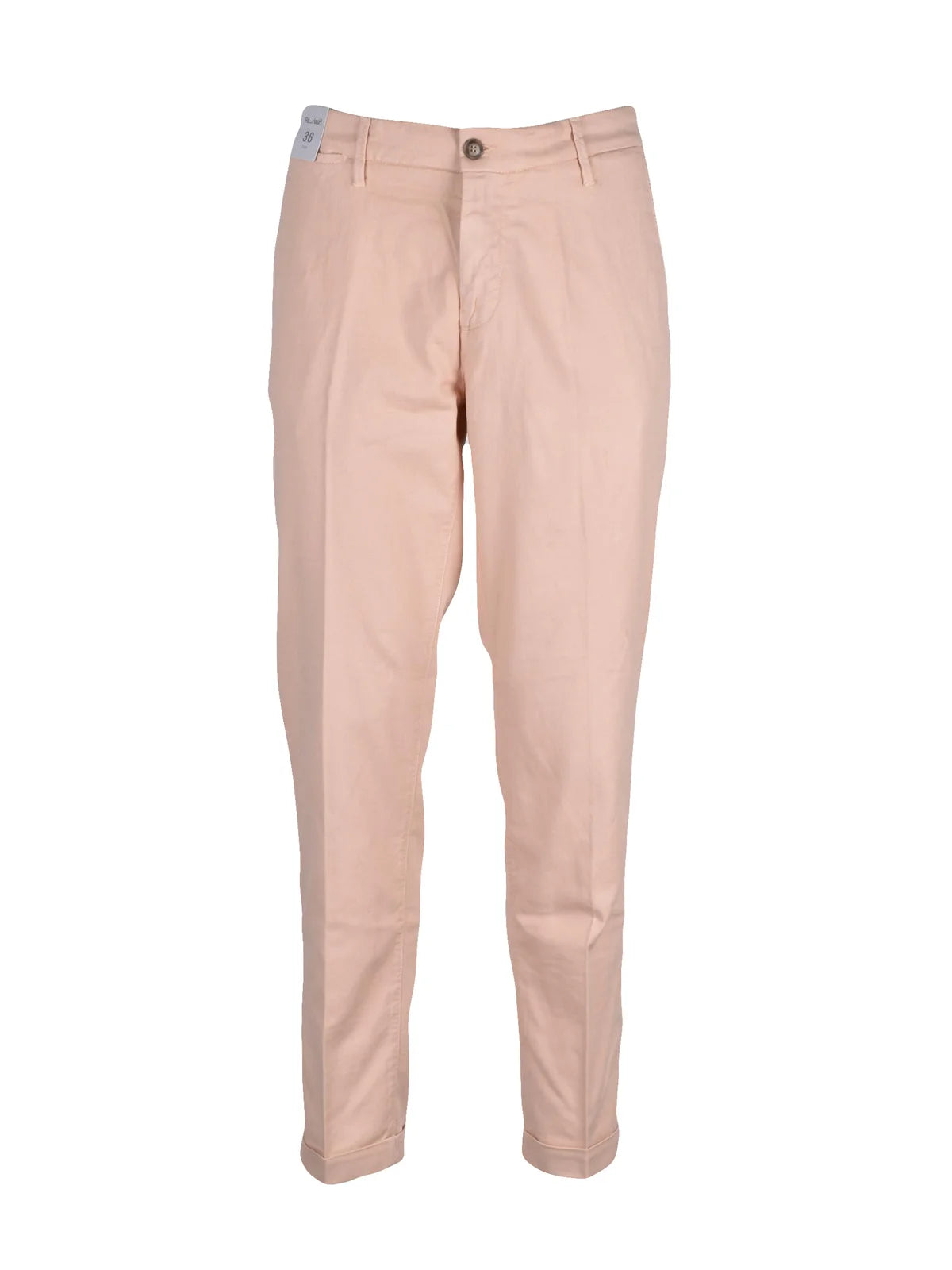 Re-hash Pantalone Lino Cotone Stretch - Rosa