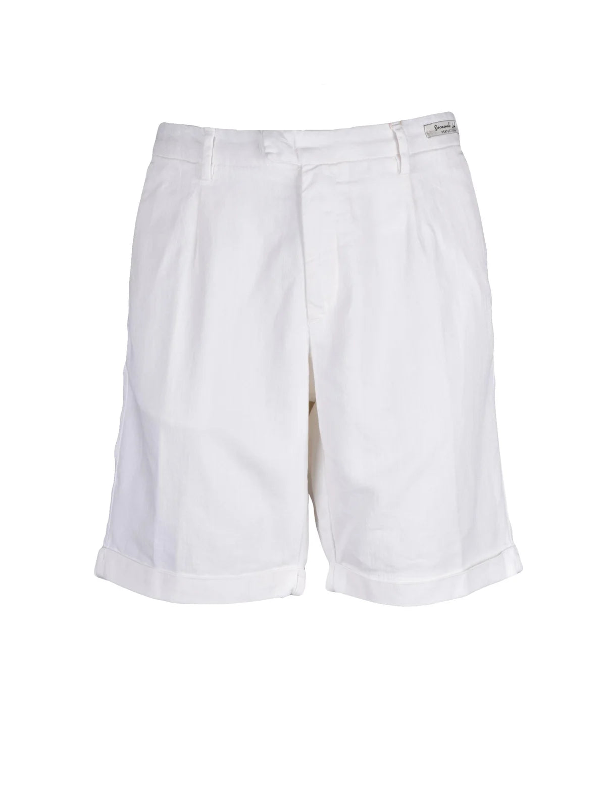Perfection Bermuda Cotone Lino Stretch - Bianco