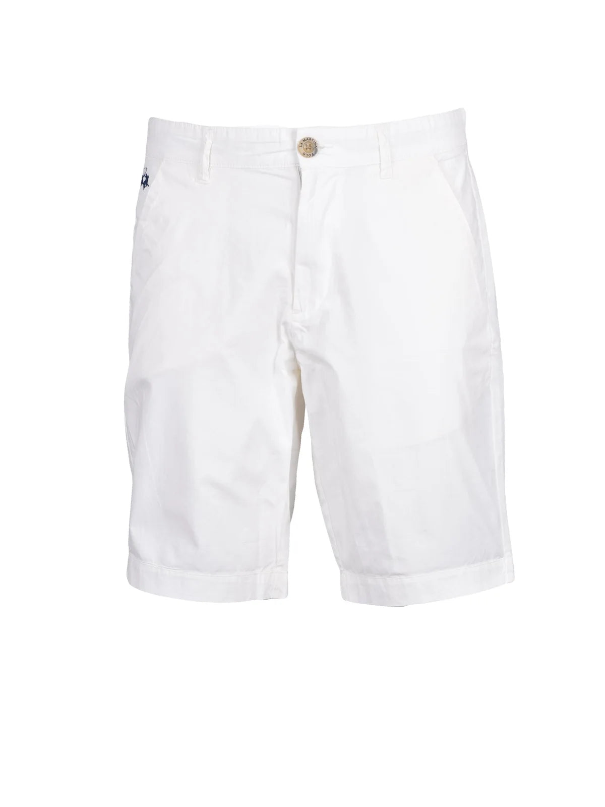 La Martina Bermuda Bianco Cotone