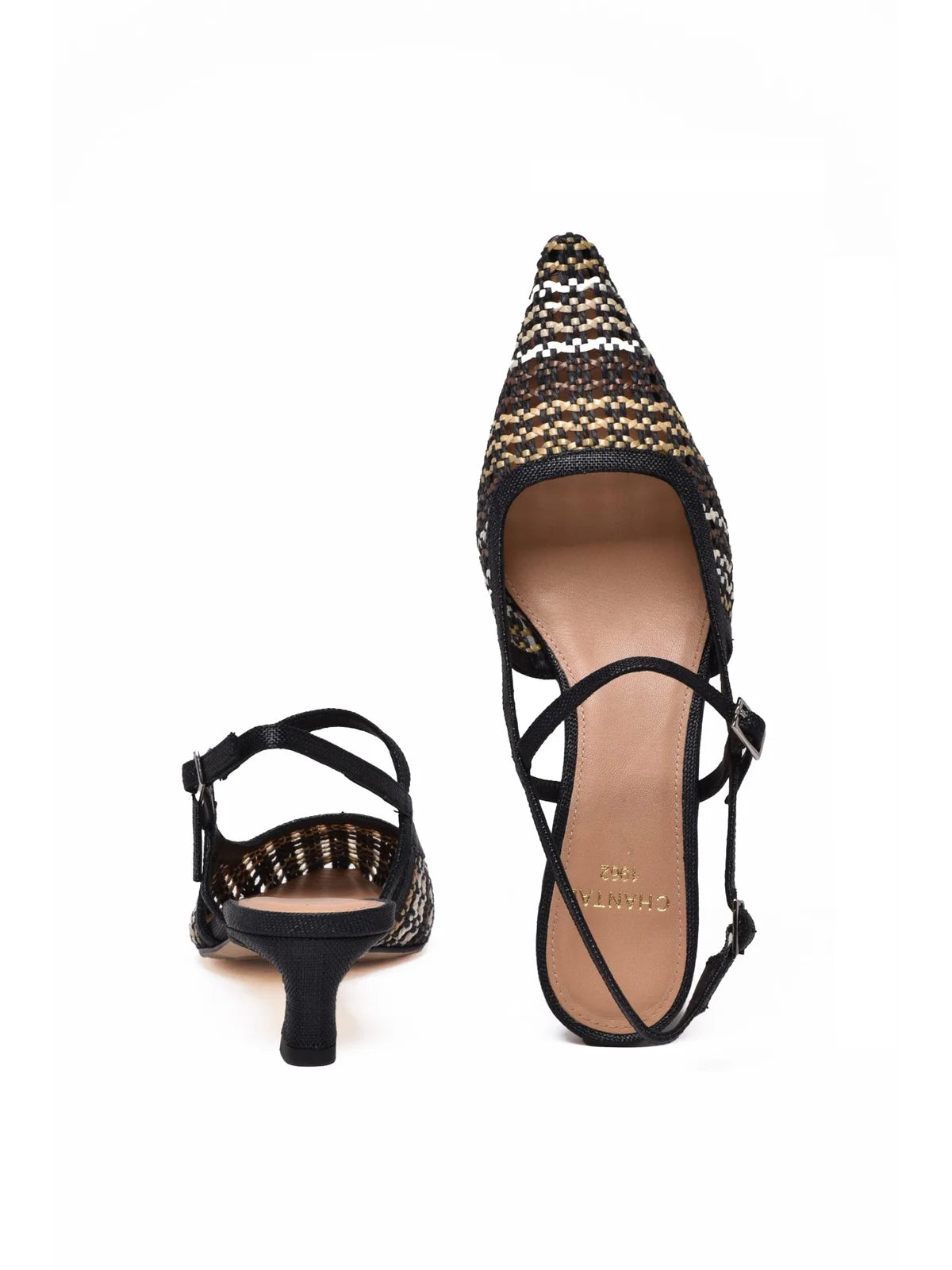 Chantal Décolleté Chanel in Rafia - Nero
