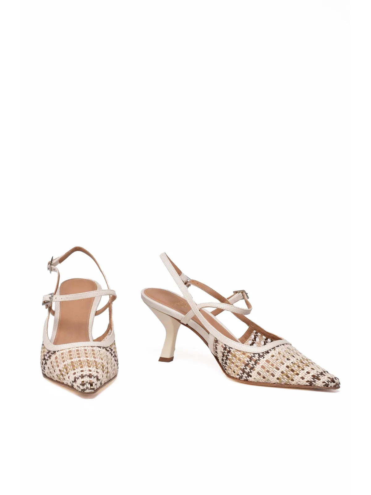 Chantal Décolleté Chanel in Rafia - Bianco