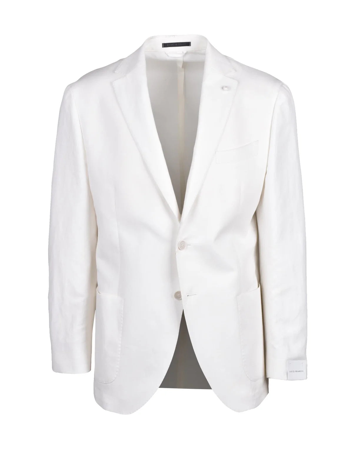 Luigi Bianchi Giacca Lino Cotone - Bianco