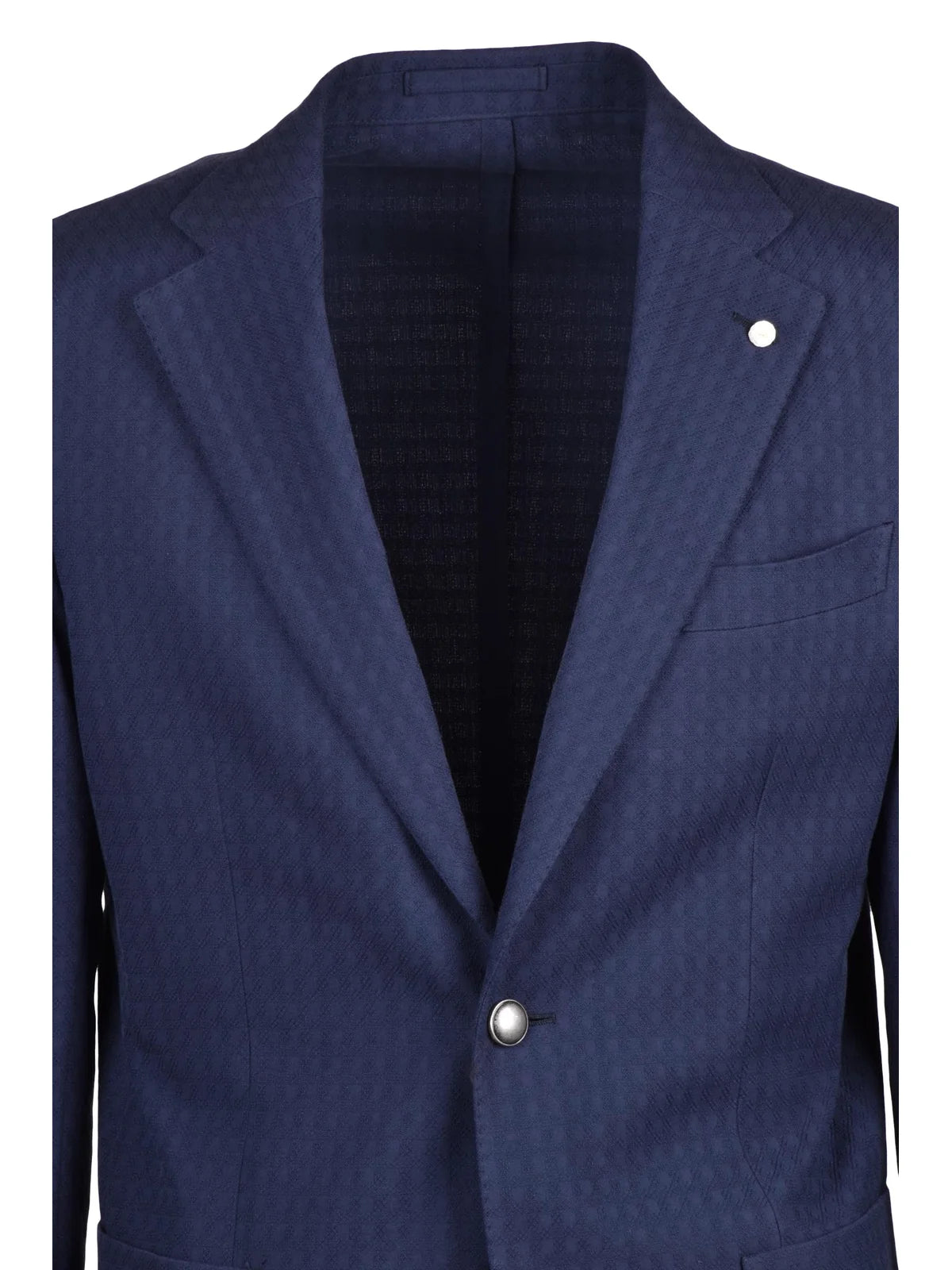 Luigi Bianchi Giacca Cotone Ricamo - Blu