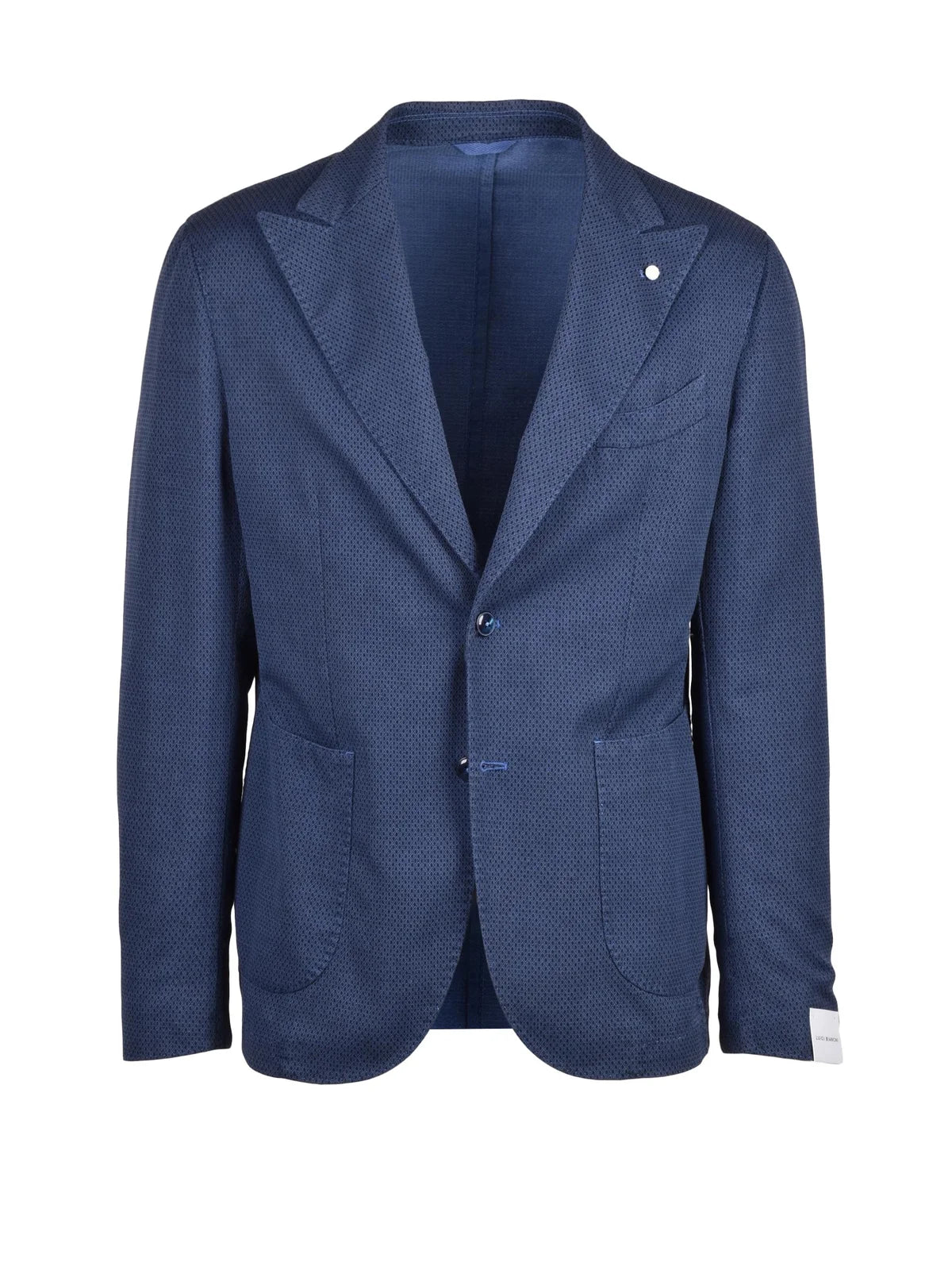 Luigi Bianchi Giacca Cotone Lino Mohair - Blu