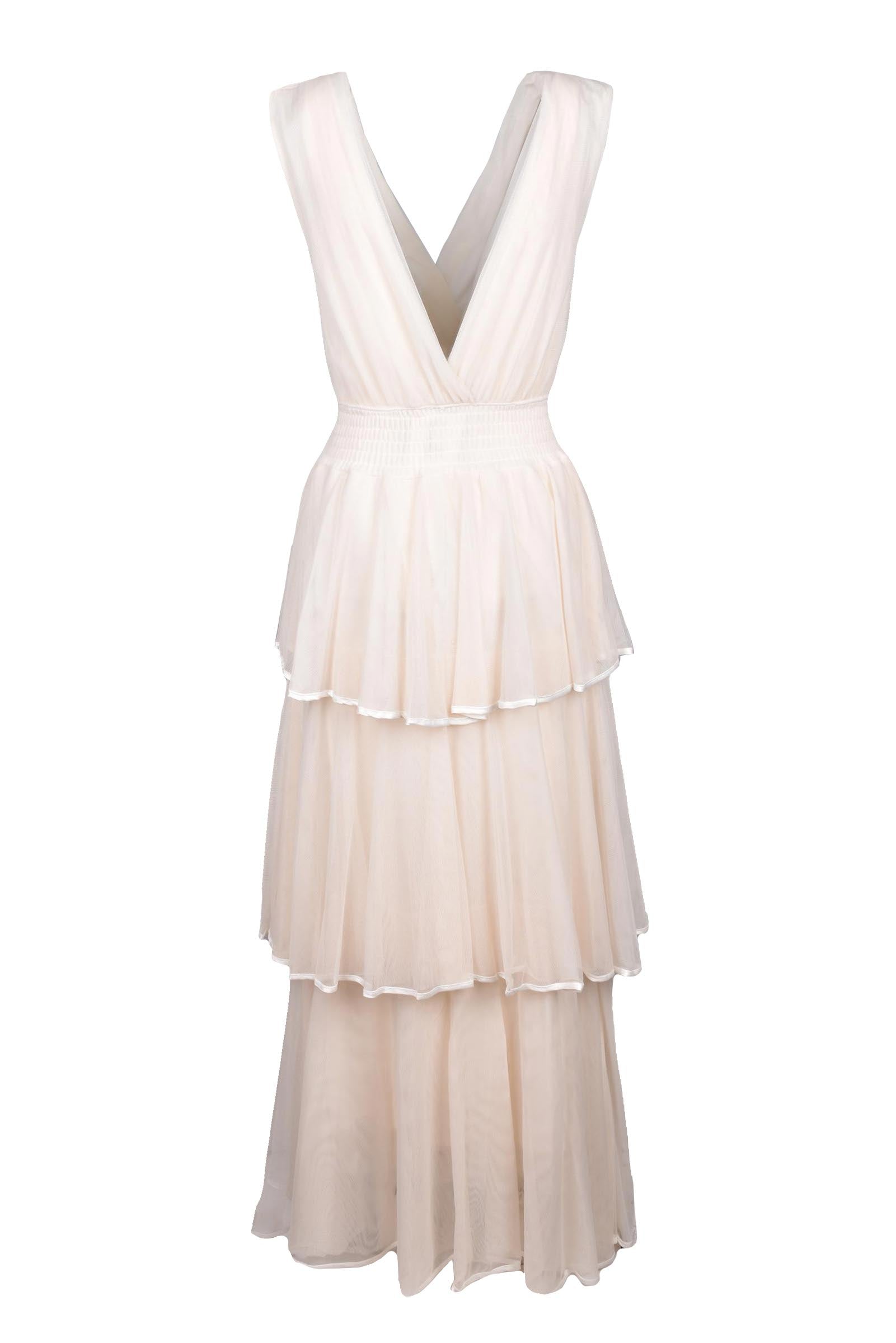 Soallure - Langes Damenkleid aus schwarzem Polyamid