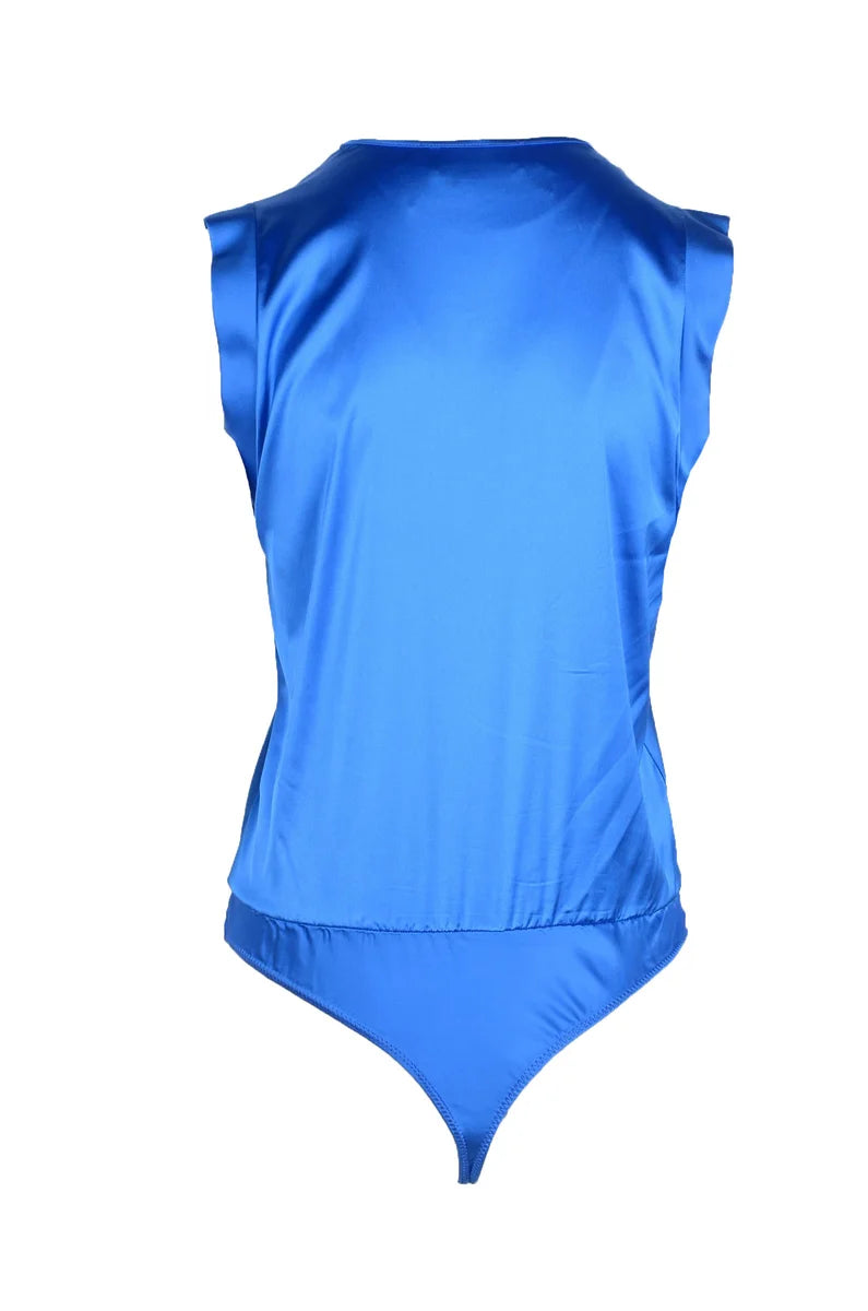 Patrizia Pepe Sera Body Viscosa Elastan - Blu