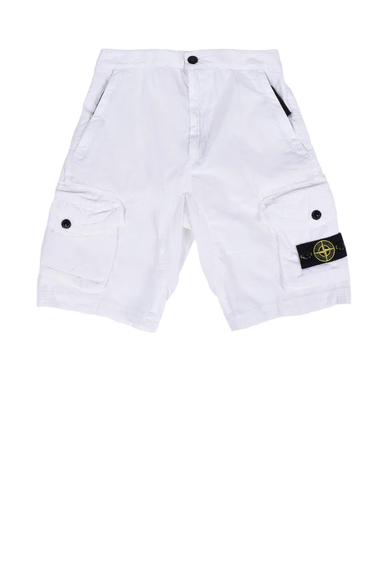 Stone Island Bermuda Cotone Poliestere - Bianco