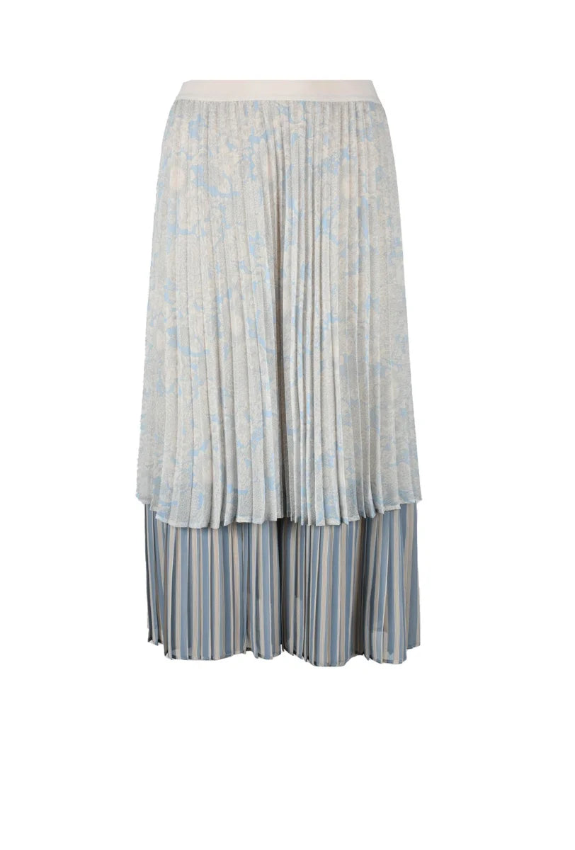 Semicouture Gonna Plissettata - Cipria/Nero