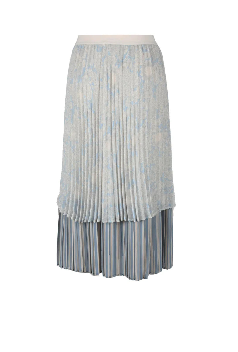 Semicouture Gonna Plissettata - Cipria/Nero