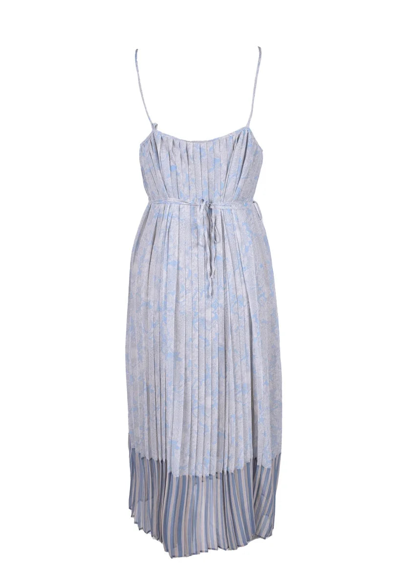 Semicouture Abito Plissettato - Celeste