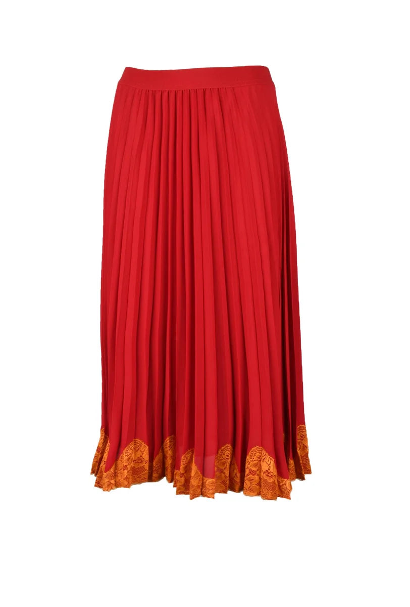 Semicouture Gonna Plissettata - Rosso