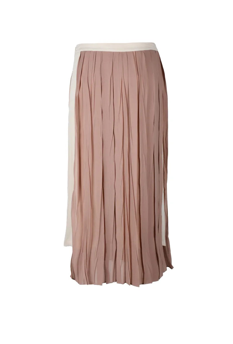 Semicouture Gonna Longuette Acetato Seta - Rosa Antico