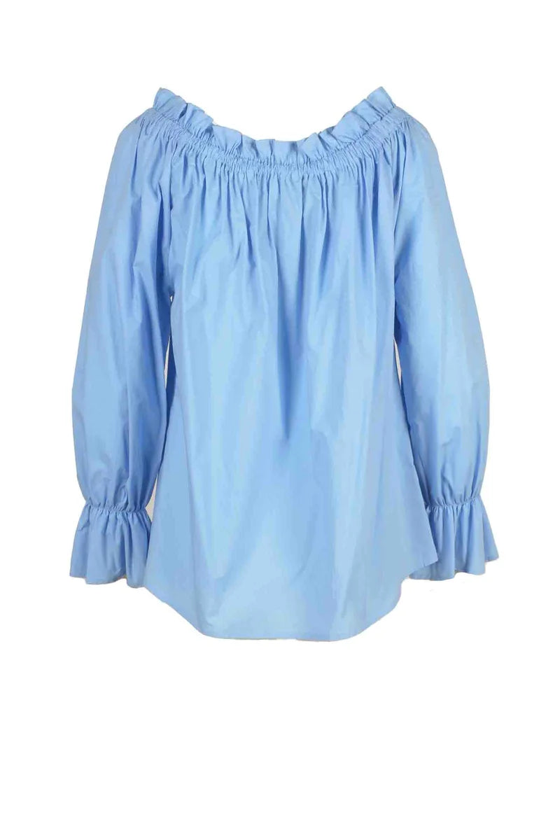 L Autre Chose Blusa Cotone - Celeste