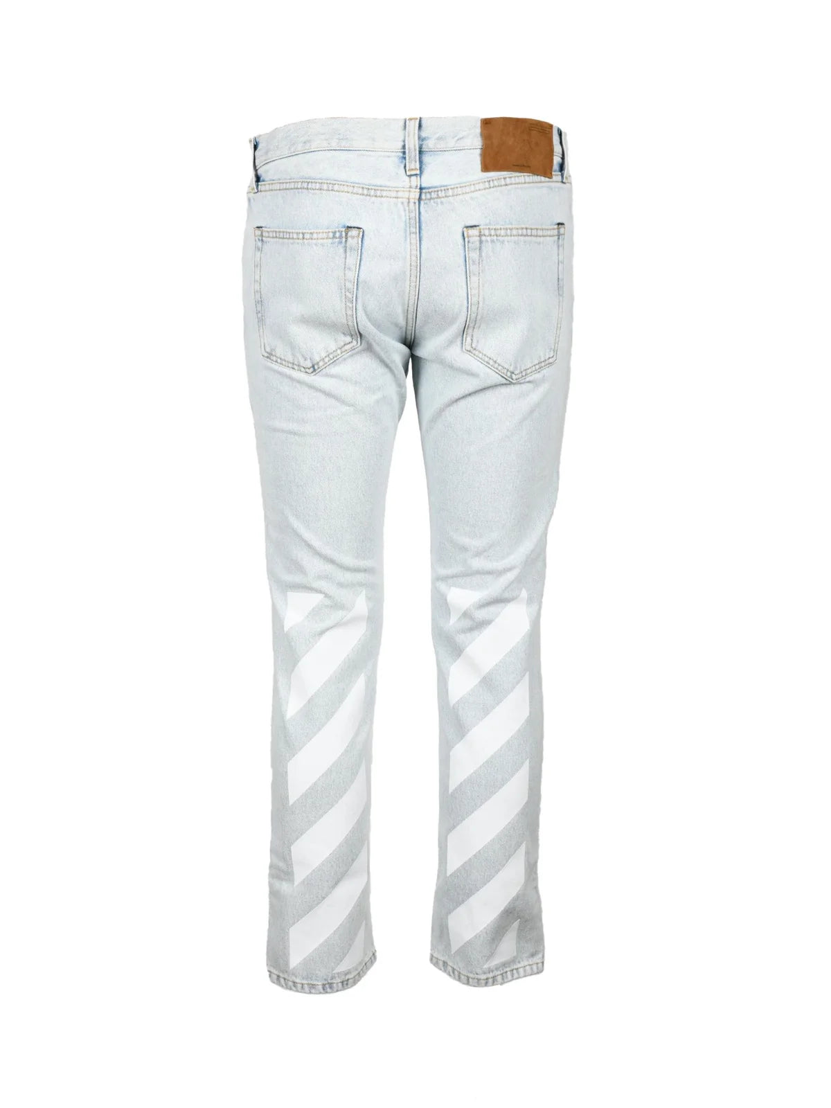 Off-White Jeans Gamba Dritta Diag Tab N-Arrow - Celeste