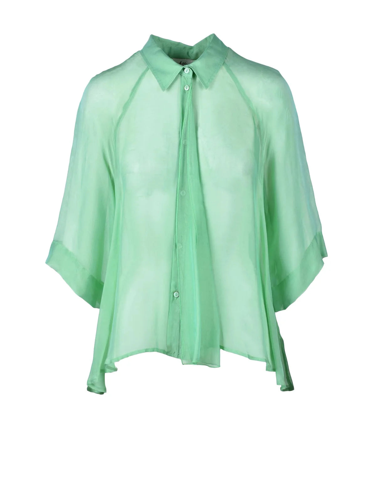 Attic And Barn Camicia Viscosa Seta - Verde