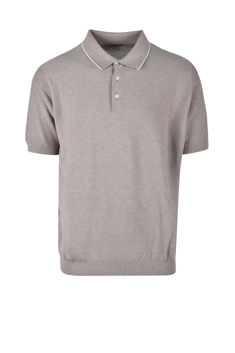 Ferrante Royal Red Maglia Seta Cotone - Beige