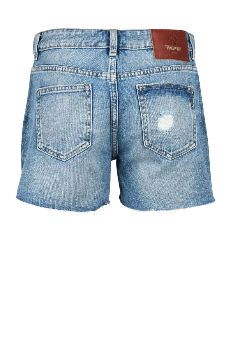 Fracomina Jeans Short Cotone - Blu