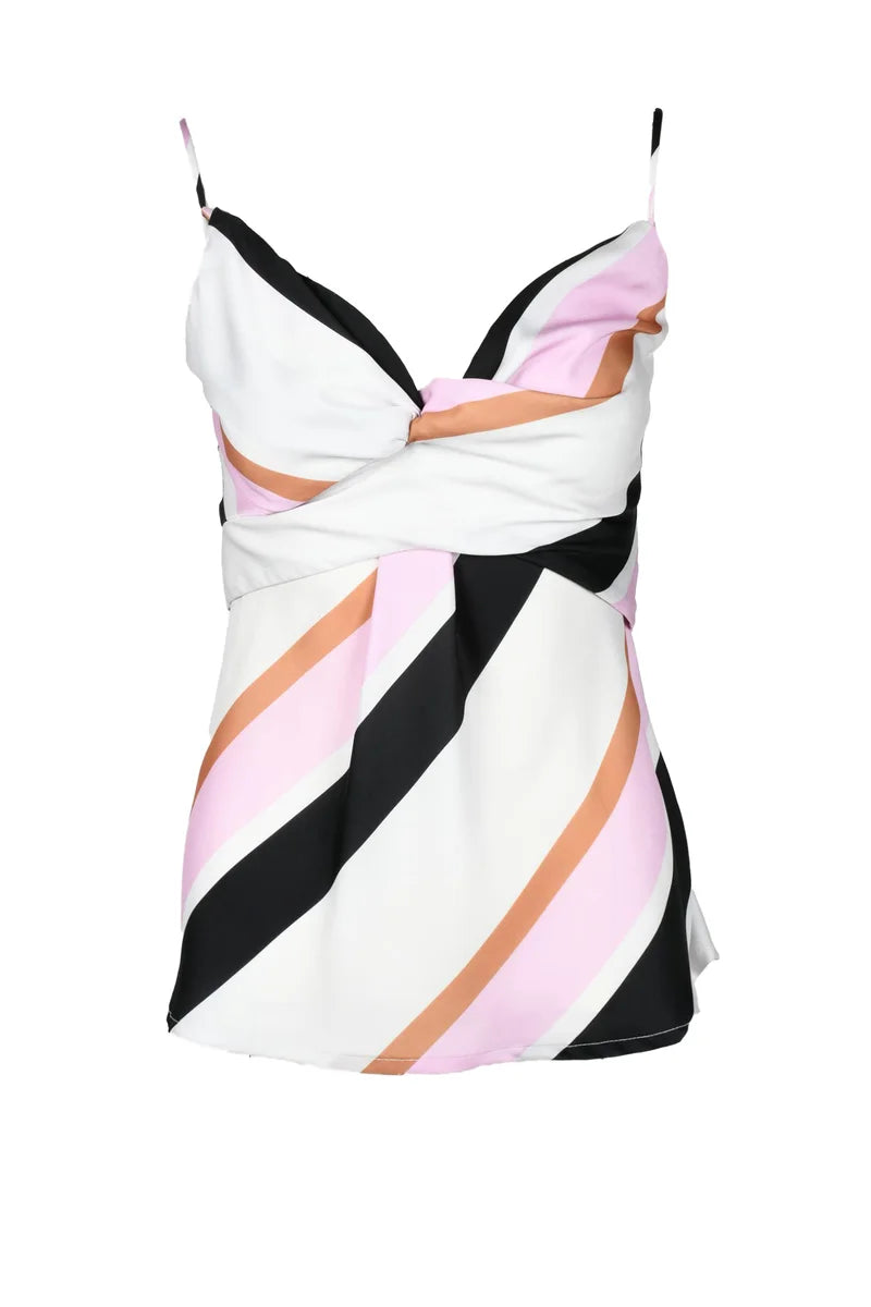 Annarita N Top in Poliestere Stampato - Multicolore