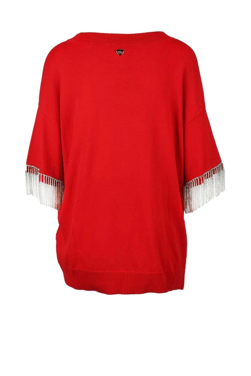 Twinset Maglia Cotone Stretch - Rosso