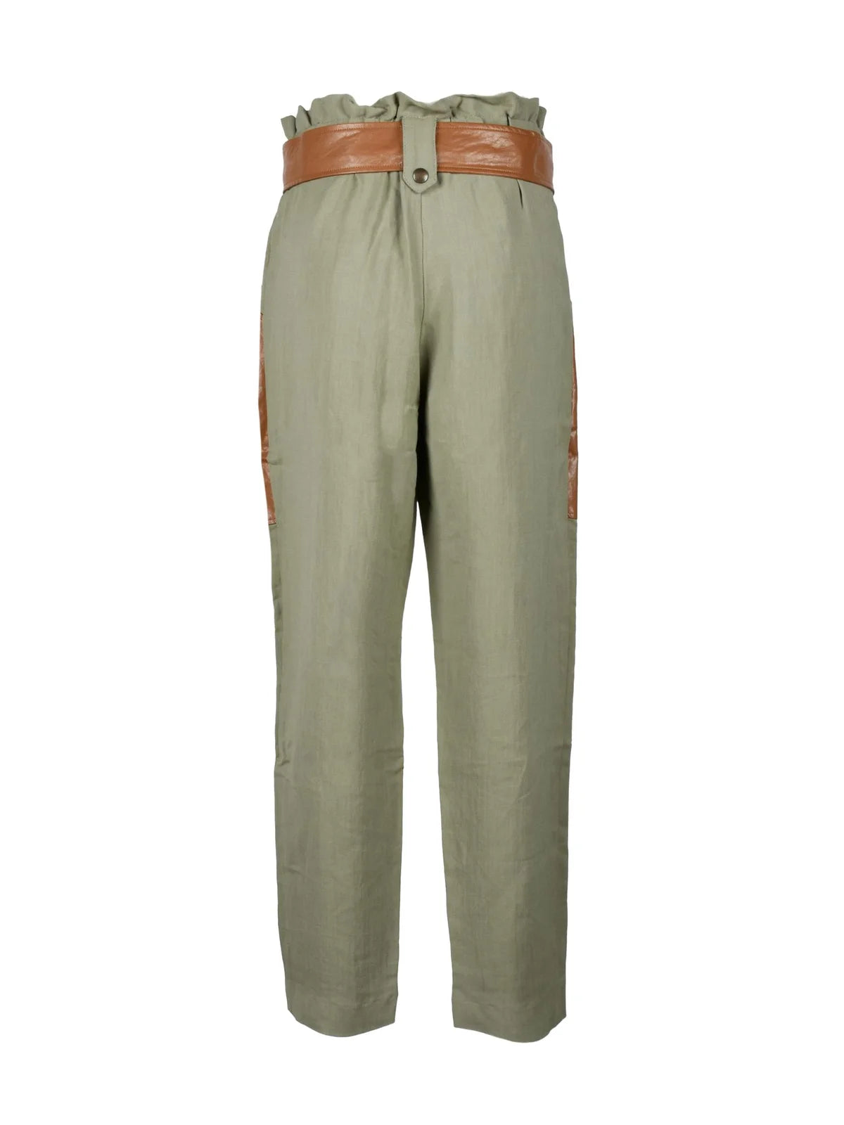 Twinset Pantaloni Verde/Marrone Donna