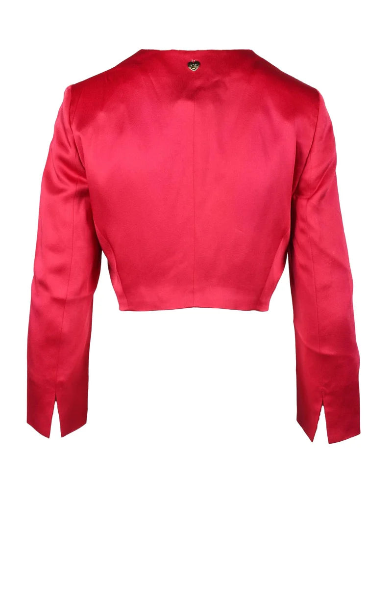Twinset Viscose Acetate Shrug - Fuchsia