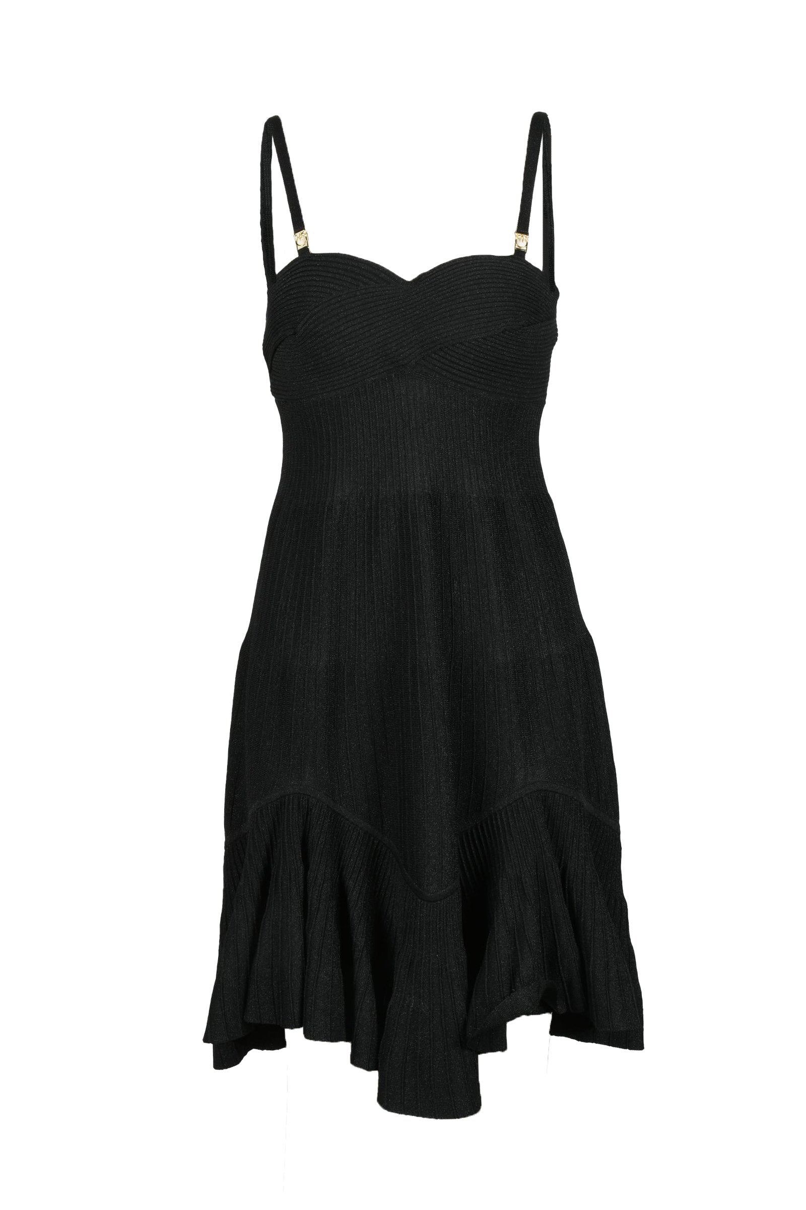 PINKO - Damenkleid aus schwarzem Viskose-Jersey